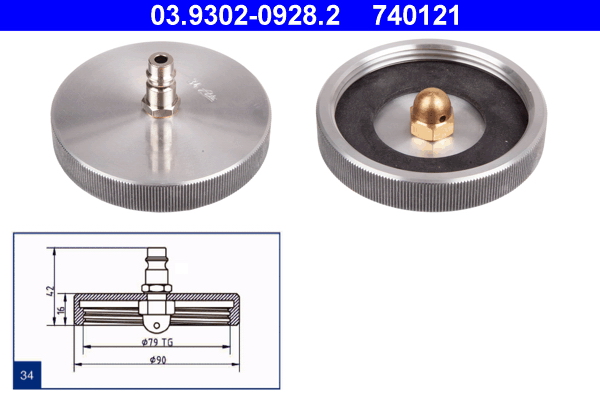 ATE Entlüfterstutzen 03.9302-0928.2 Image