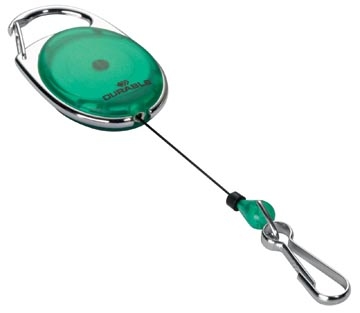 Durable Abroller mit Karabinerhaken grün, auf Blister Image