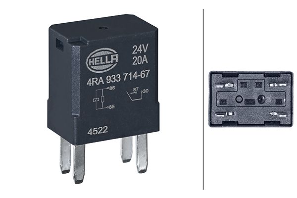 HELLA Relais, Arbeitsstrom 24V 4RA 933 714-671 Image