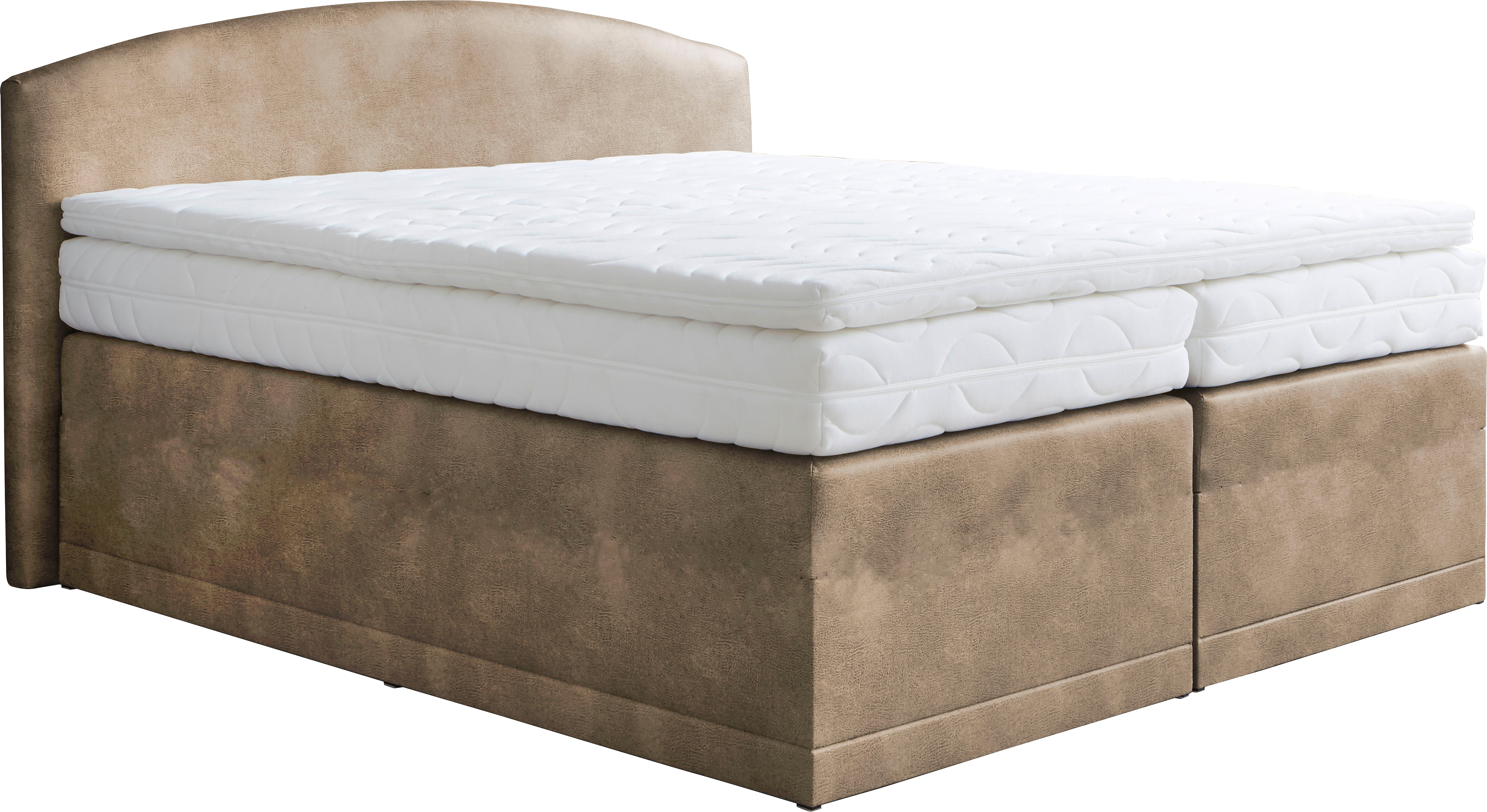 Boxspringbett, beige, B:175cm L:210cm, WESTFALIA SCHLAFKOMFORT, Komplettbetten Image