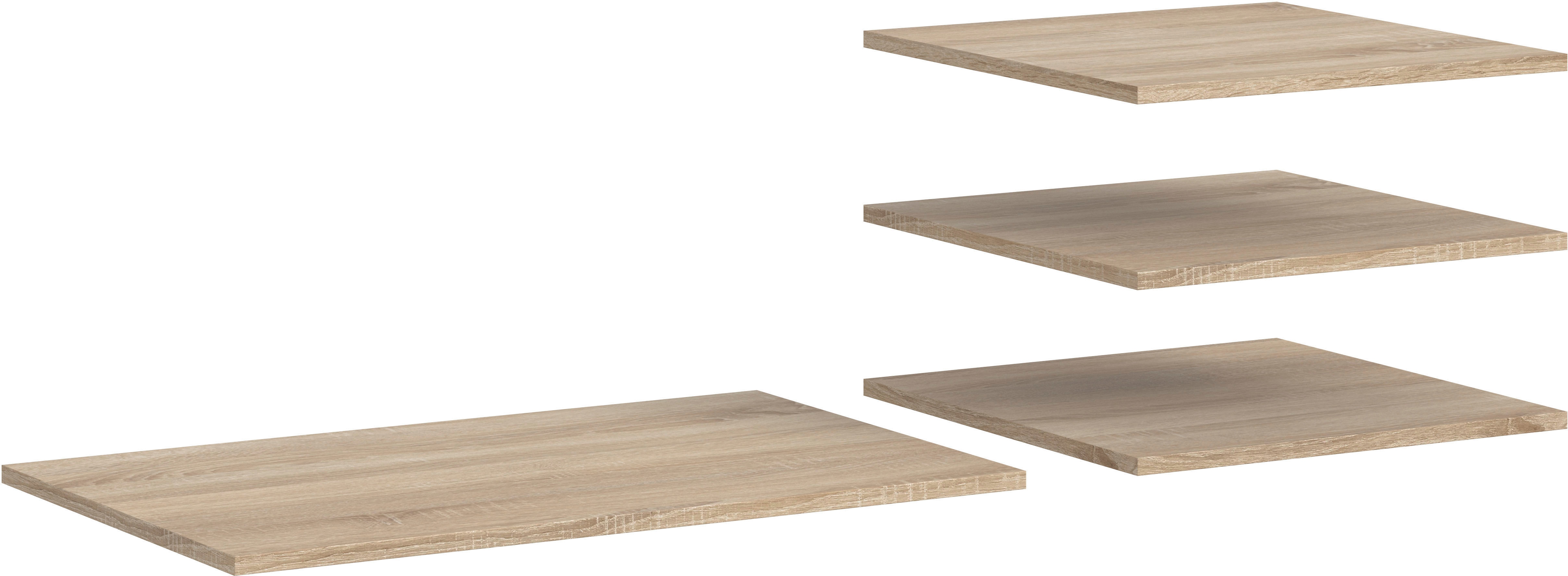 Einlegeboden HOME AFFAIRE "BENDINGO, 4er Set Einlegeböden, Breite: 78cm & 47cm", sonoma eiche nachbildung, B:78cm H:1,6cm T:48cm, FSC-zertifizierter Holzwerkstoff, Einlegeböden, 1 Boden in 78 cm Breite & 3 Böden in 47 cm Breite