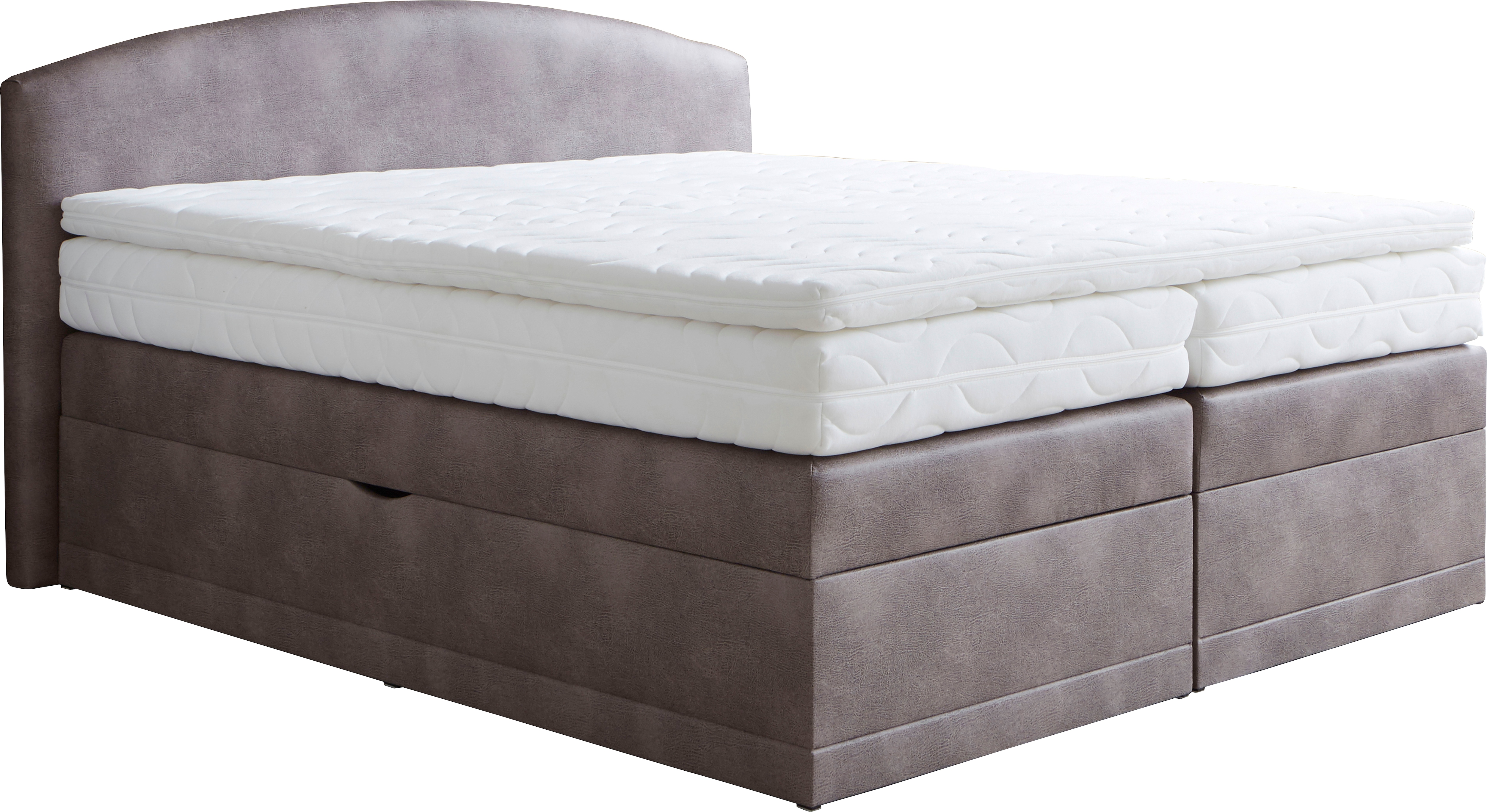 Boxspringbett, grau, B:195cm L:210cm, WESTFALIA SCHLAFKOMFORT, Komplettbetten Image