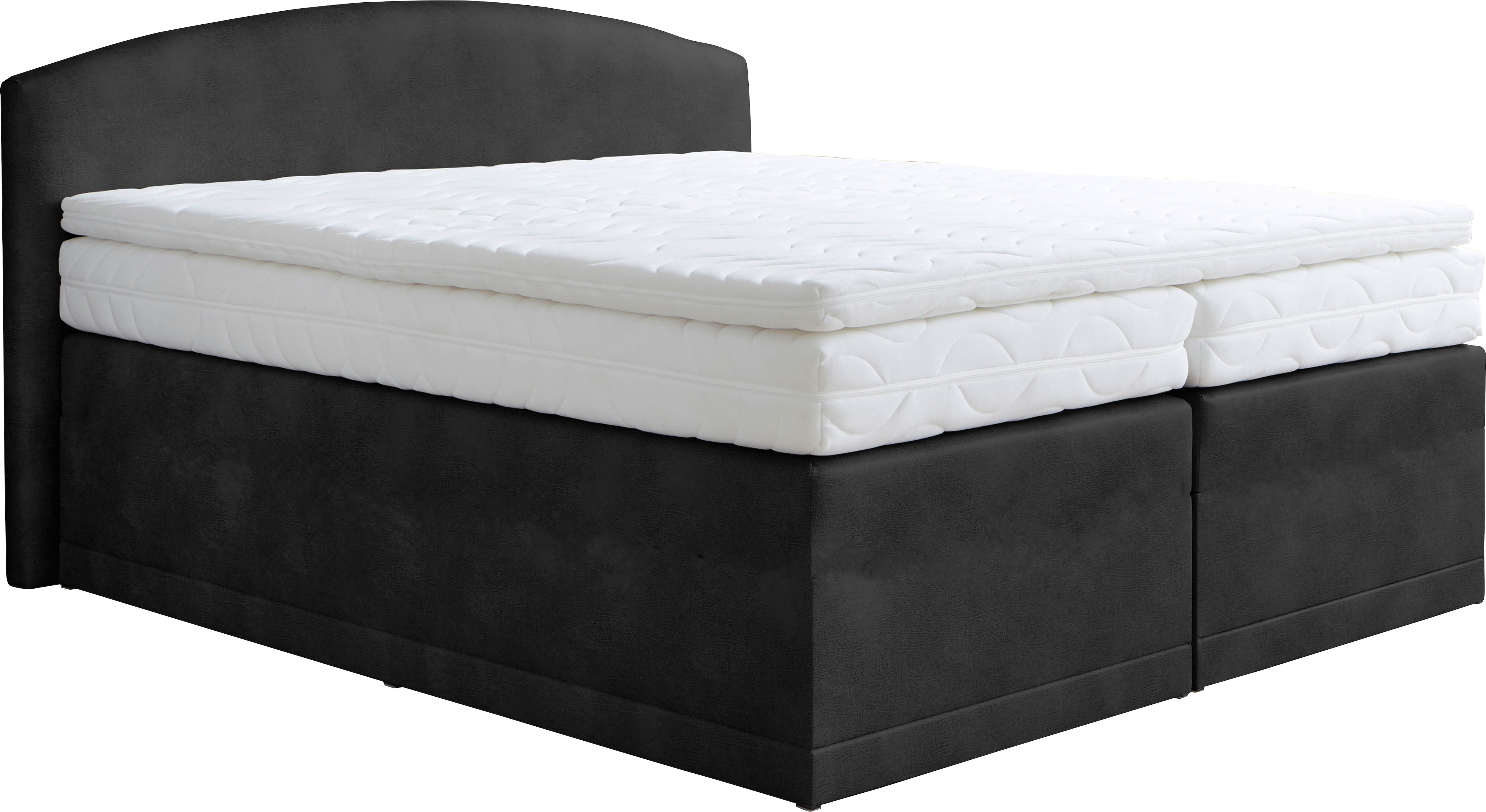 Boxspringbett "Madeira in verschiedenen Härtegraden und Größen", schwarz, B:215cm L:210cm, WESTFALIA SCHLAFKOMFORT, Komplettbetten Image