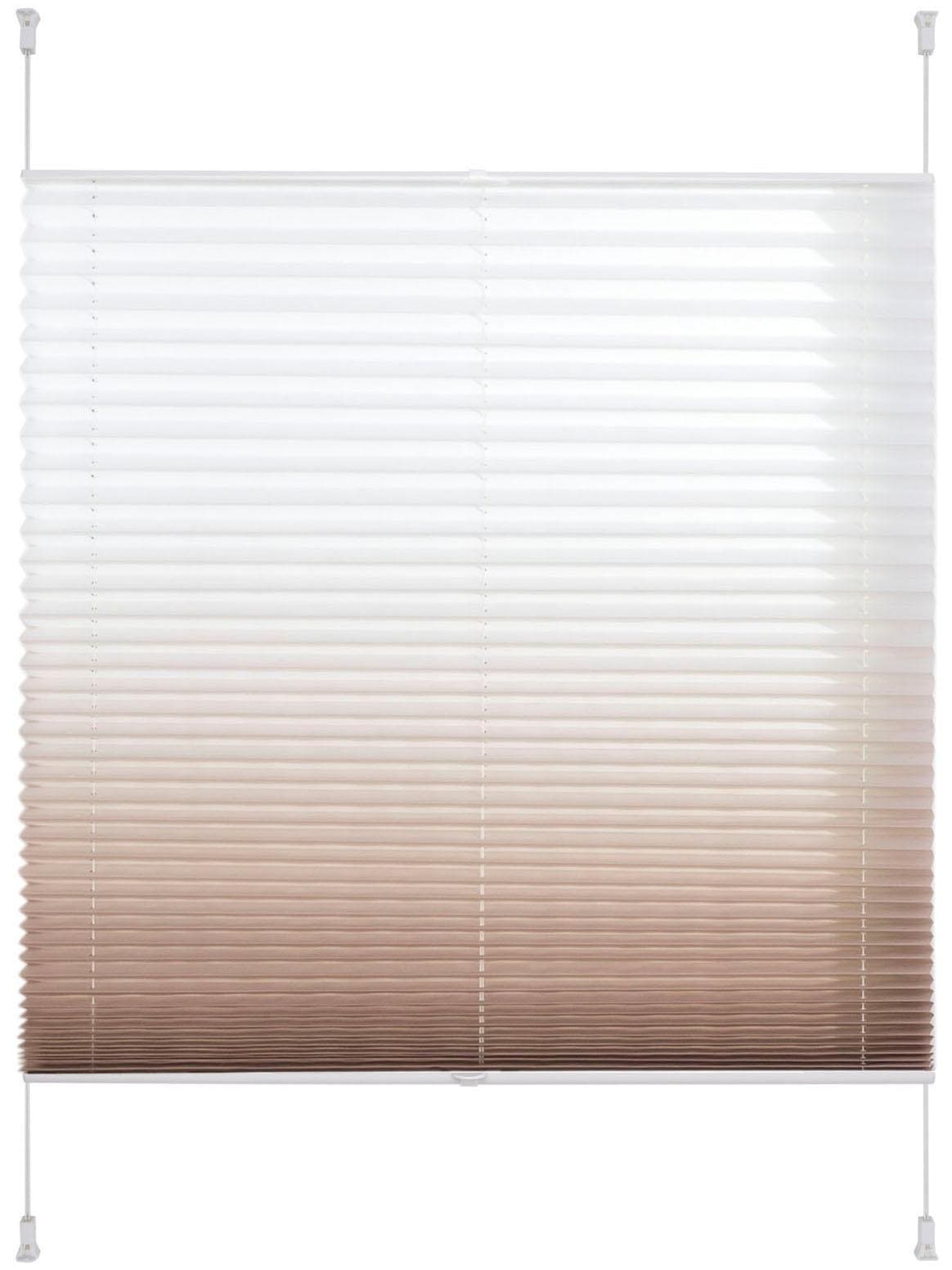 Plissee LIEDECO "Farbverlauf" Gr. 9, braun (kaffee), B:70cm H:130cm, Obermaterial: 100% Polyester, Plissees Image