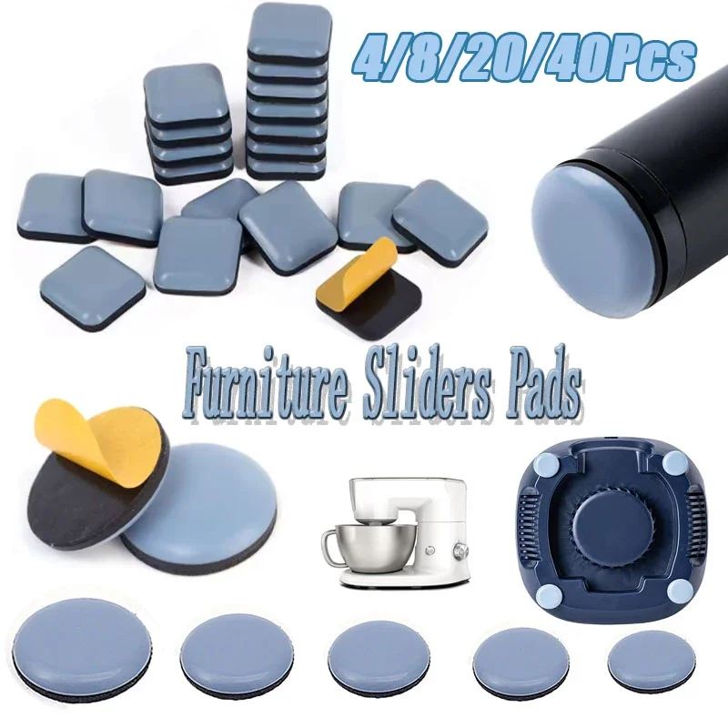 4/8/16 Stück Mini-Möbelgleiter, Füße, Gleiter, Gleitpad, selbstklebend, für Tisch, Stuhl, Bein, Matte, Bodenschutz Image