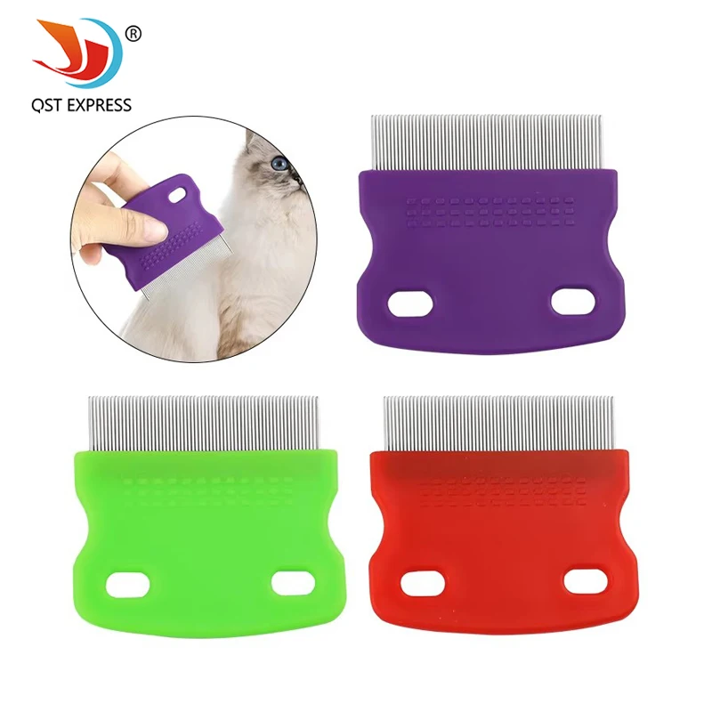 1pc Hundesalon Feinen Zahn Kamm Entwirren Pinsel Floh Läuse Entferner Pet Reinigung Werkzeug Image
