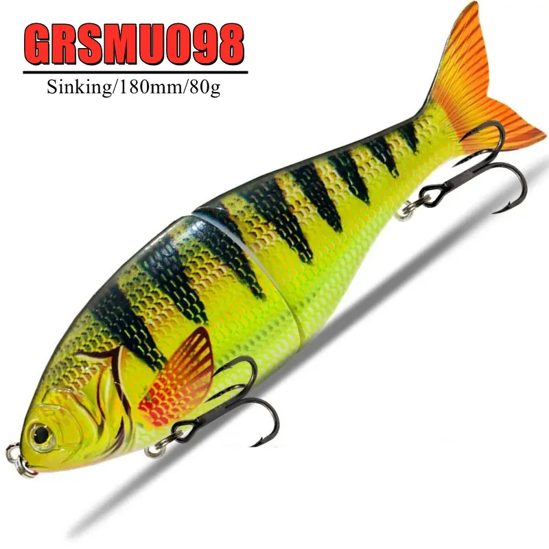 Neu Kommende 18 cm 80g Sinking Glide Köder Angeln Lockt Jointed Schwimmen Köder Rassel Bälle Innen Wobbler Pesca Rutsche meer Fluss Image