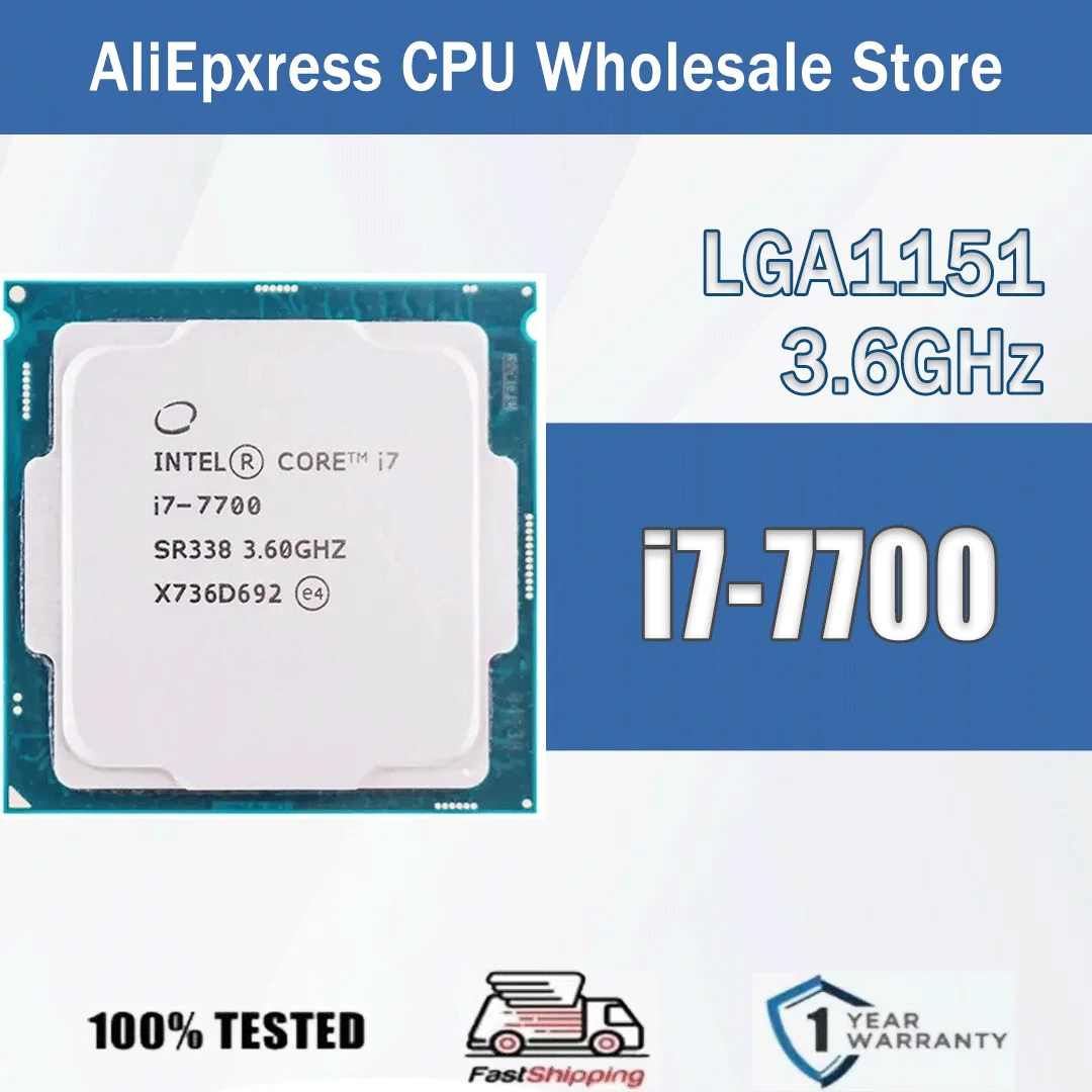 Intel Core i7-7700 3,6 GHz 4 Kerne 8 Threads 8M 65W i7 7700 Computer CPU Prozessor Server LGA 1151 Image