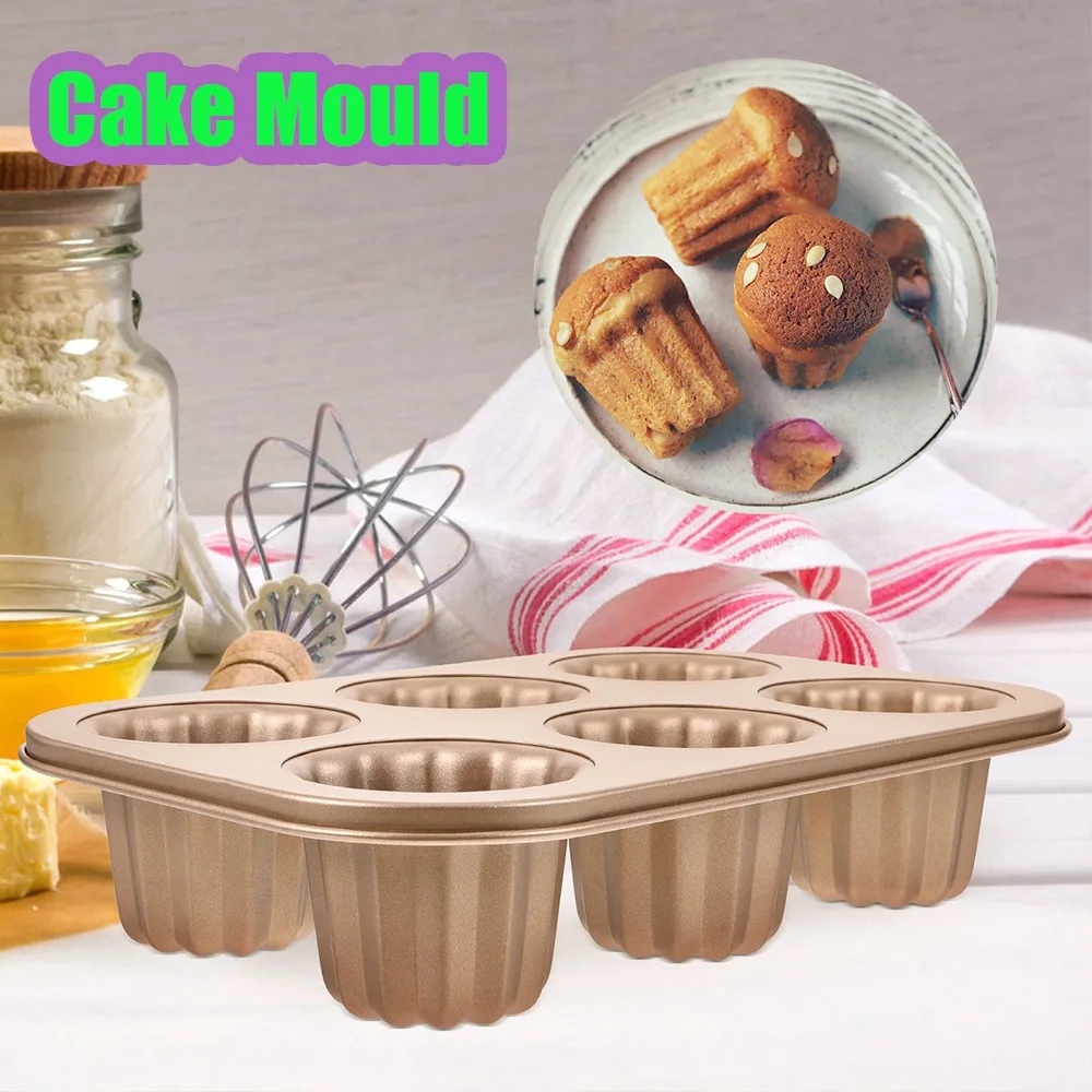 1/6/9 löcher Kuchen Form Carbon Stahl Backformen Mini Kuchen Pan Cann Nang Muffin Cupcake Formen Dessert Backen werkzeug Home Küche Image