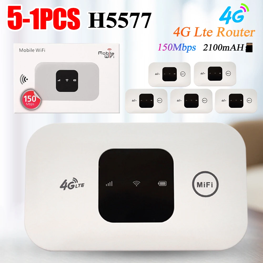 H5577 4G LTE WiFi Router 2100 mAh Tragbarer WLAN-Router Mini-Mobil-Hotspot für den Außenbereich mit SIM-Kartensteckplatz 4G-Router mit großer Abdeckung Image