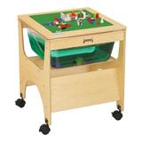 Jonti-Craft kids® 23" x 24.5" Manufactured Wood Square Birch Sand & Water Table w/ Cover Wood in Brown | 23 H x 23 W in | Wayfair 2870JC