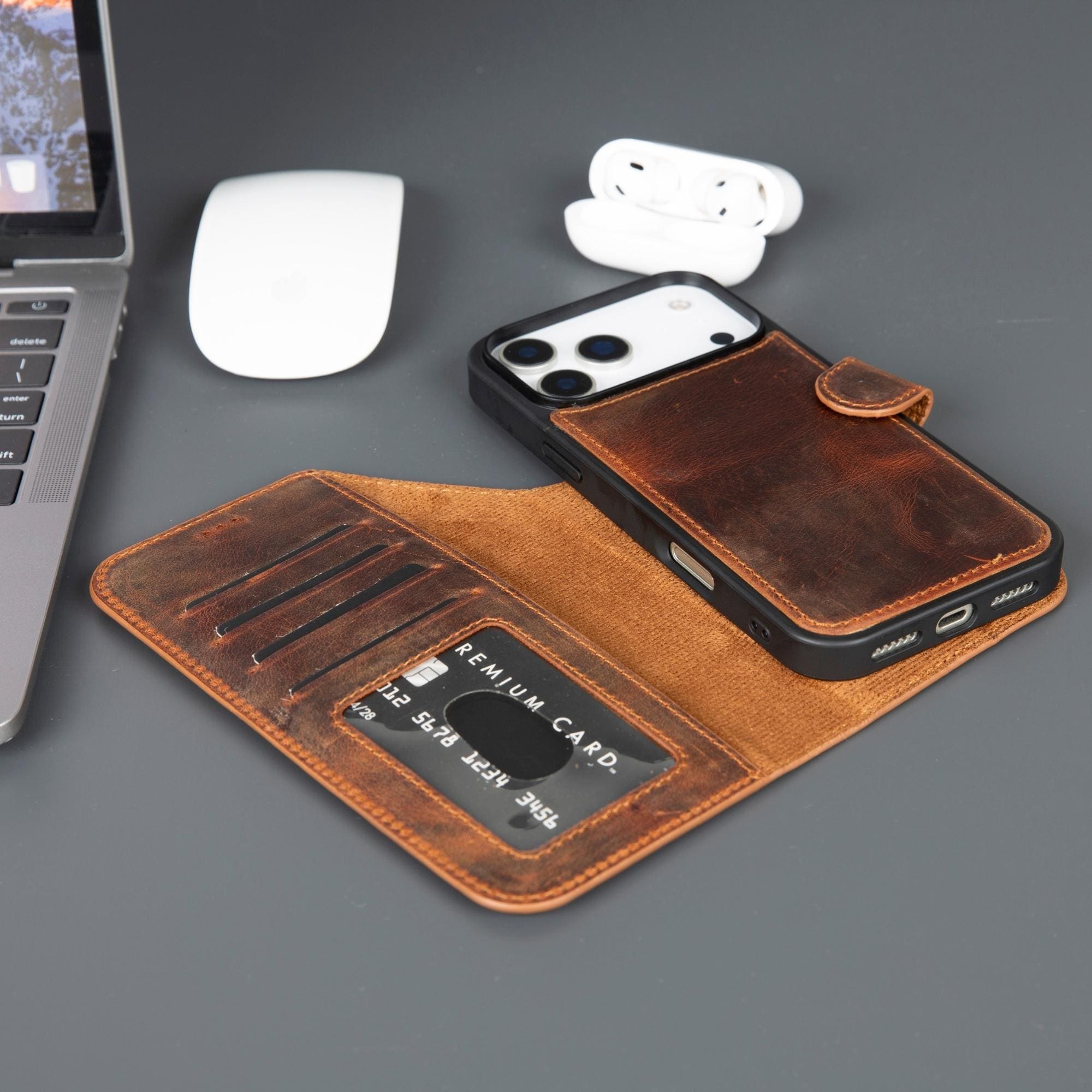 Titolo originale: Custodia a portafoglio in pelle per iPhone 17 Pro - Custodia rimovibile con blocco RFID MagSafe