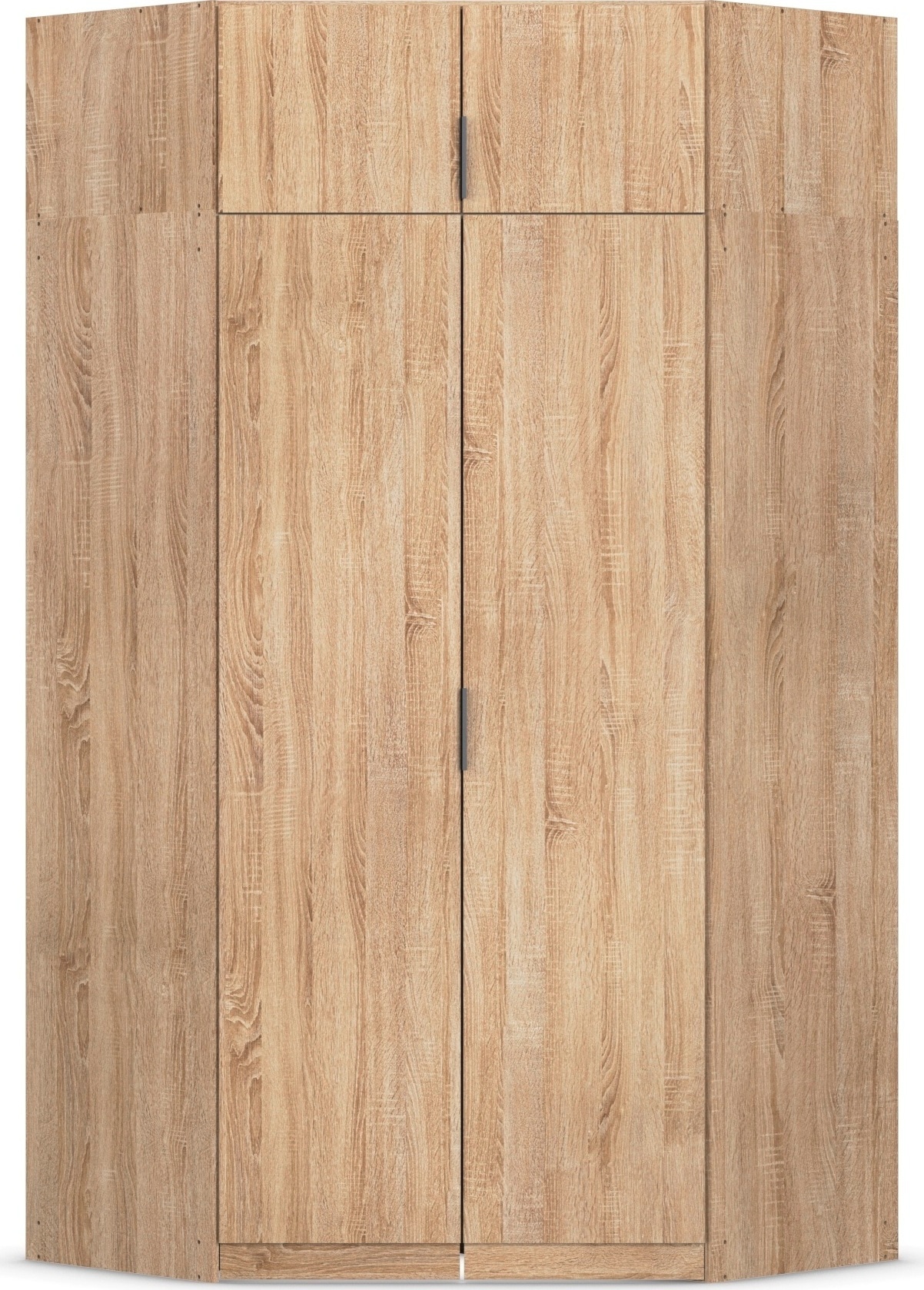 Kleiderschrank RAUCH "Eckschrank Schrank Ankleidezimmer Schlafzimmer Garderobe LAGOA", eiche sonoma, B:117cm H:235cm T:117cm, Holzwerkstoff, Schränke, Kleiderschrank, voll ausgestattet viel Stauraum, optional mit Aufsatz MADE IN GERMANY