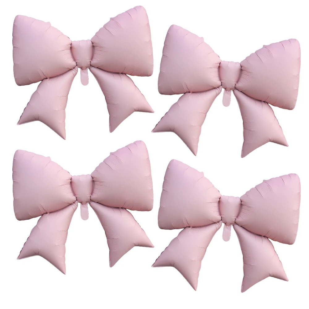 4er-Pack, 29-Zoll-Luftballons aus mattrosa Schleife, rosa Party-Dekorationsballons, perfekt für verschiedene Themen, Event-Dekorationen und Feiern, Back-to-School-Event-Dekorationen, Hochzeit, Image