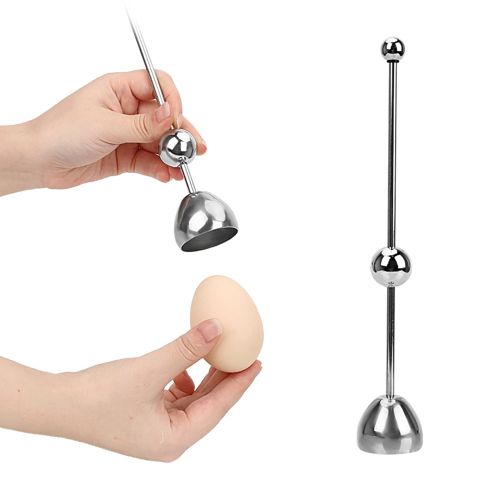 Ei Werkzeuge Gekochtes Ei Topper Shell Top Cutter Edelstahl Rohes Ei Cracker Separator Küche Gadgets Ei Knocker Opener