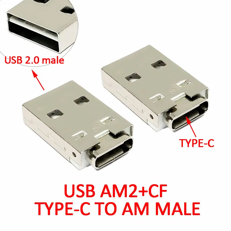 1–10 Stück AM2+CF Typ C auf Am-Stecker-Adapter, Ladetyp L = 19,0 mm Image