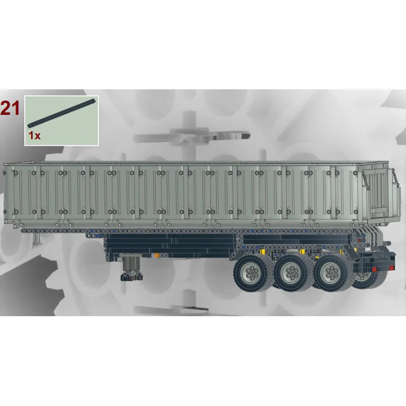 MOC-64419 Waren Transport Dump Trailer Baustein Modell 2052 Teile MOC Kreative Jungen Kinder Geburtstag Block Spielzeug Geschenk Image