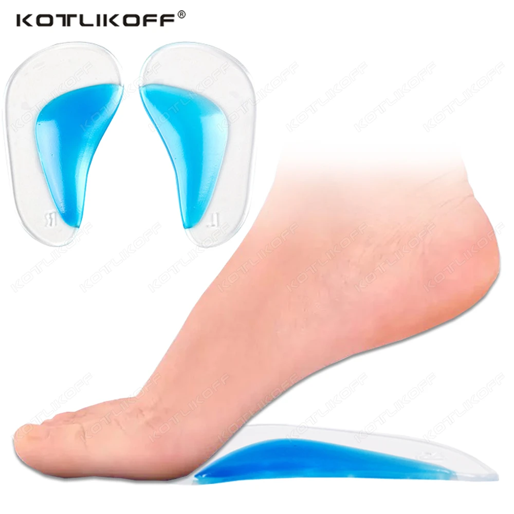 Kinder Kinder Orthesen Einlegesohlen selbstklebende Arch Support Silikon Pads Plattfuß Korrektor Professionelle Orthopädische Schuh Kissen Image