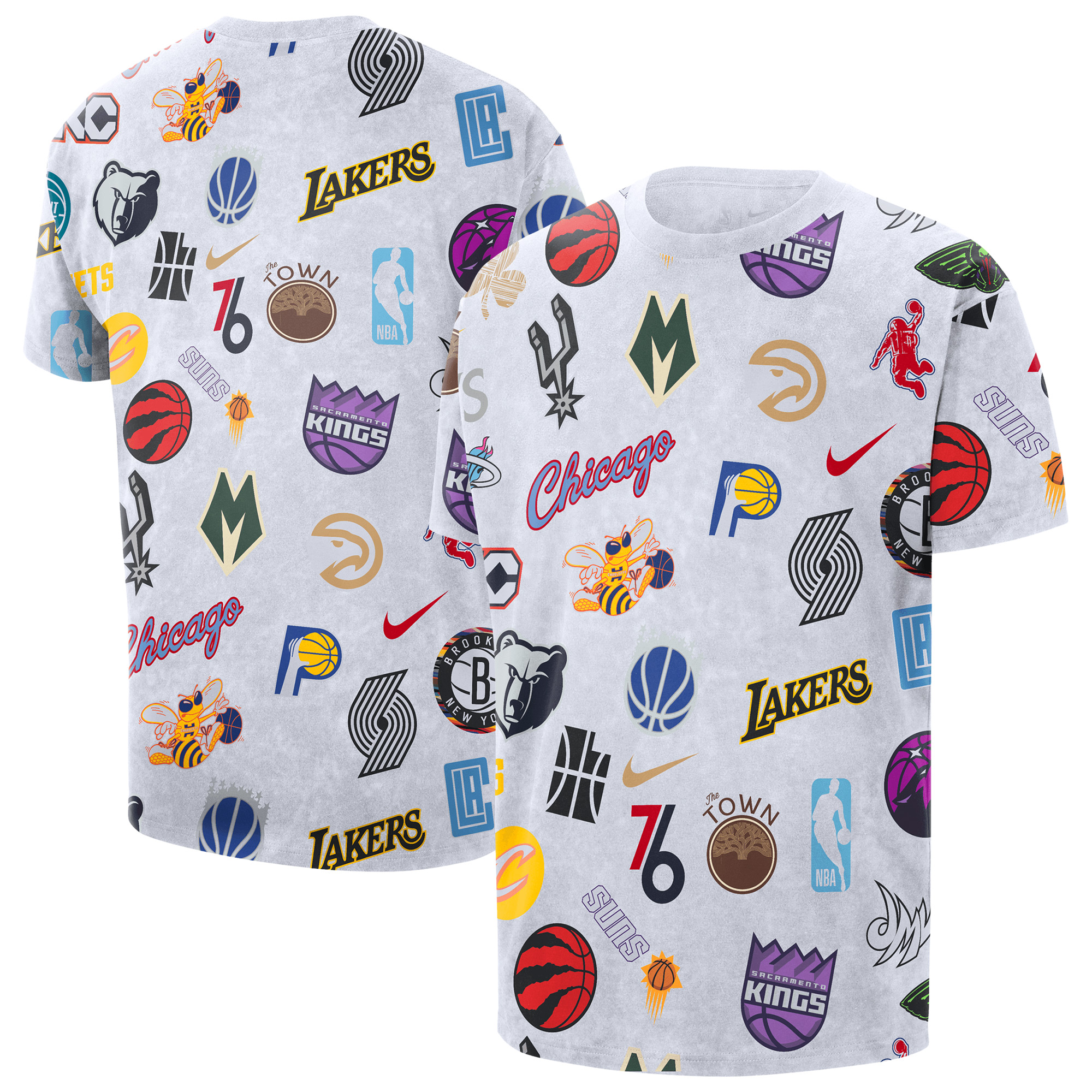 NBA Nike Team 31 Kurzarm-T-Shirt mit Allover-Print – Herren Image