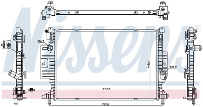 Nissens Kühler, Motorkühlung [Hersteller-Nr. 606387] für Ford Image