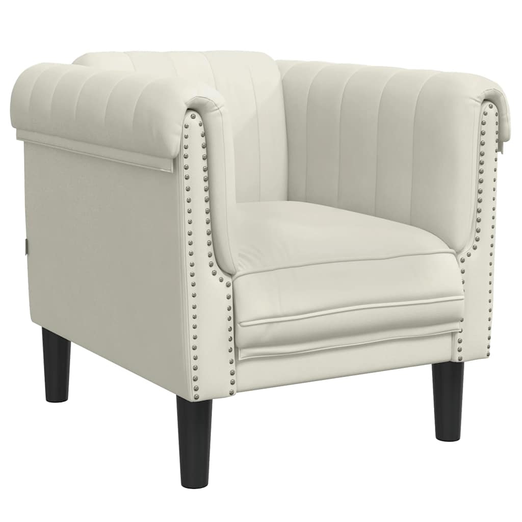 vidaXL Sessel Creme Samt Image