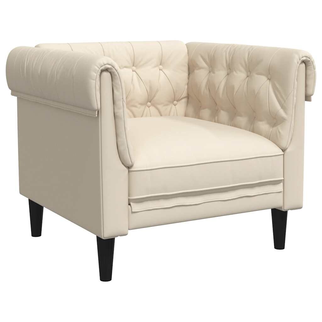 vidaXL Sessel Chesterfield Leinen Image