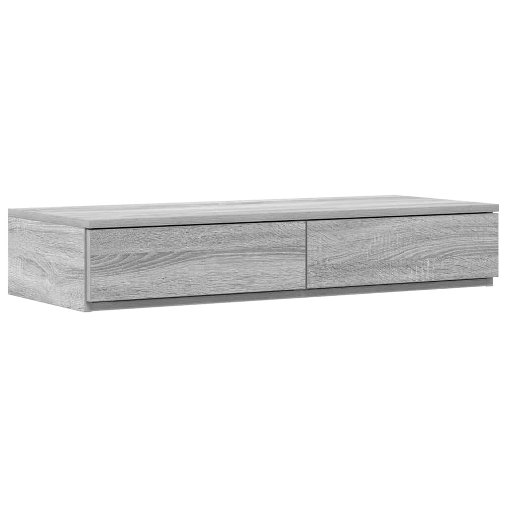 vidaXL Bettschubladen Grau Sonoma 100 x 36.5 x 16.5 cm Holzwerkstoff Image