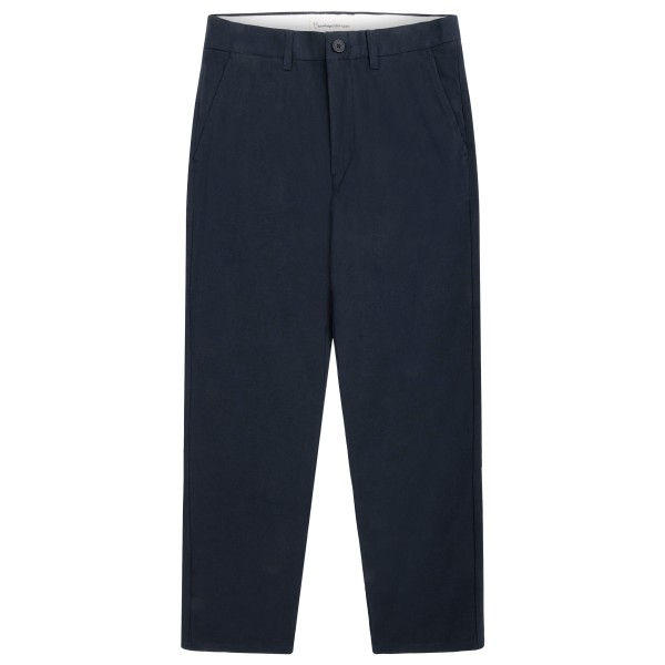 KnowledgeCotton Apparel - Chuck Regular Flannel Chino Pants - Freizeithose Gr 32 - Length: 34'' blau