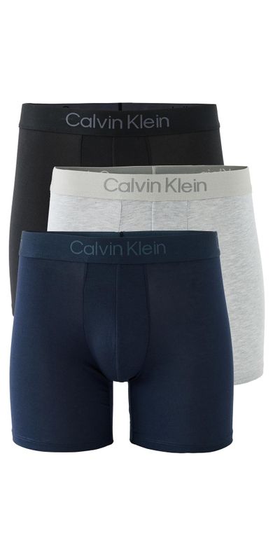 Ultra Soft Modal Boxer Briefs 3 Pack - Blue - Calvin Klein Underwear