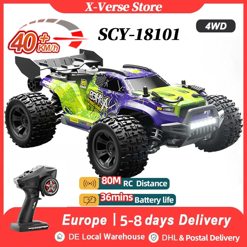 1/18 SCY-18101 Rc dérive voiture 2.4G 40 KM/H haute vitesse dérive rallye camion Hyper Go 4WD tout-terrain RC voitures pour adultes pour enfants jouets