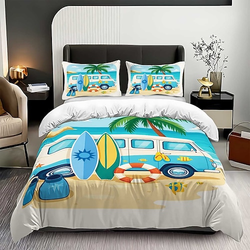 Strandbraunes Paulownia-Baumbus-Daunenbettbezug-Set für große Betten, weicher, kurzer Fleece-Bettbezug mit 2 Kissenbezügen – gemütliche Hotelbettwäsche komfortabel Image