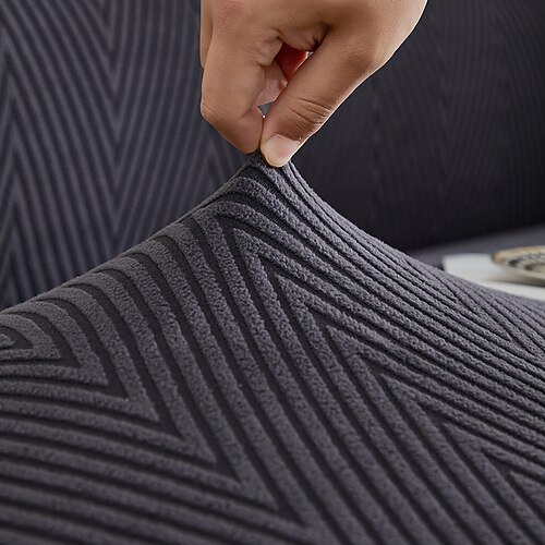 Elastischer Sofabezug aus Jacquard-Stoff, Stretch-Couchbezug, L-förmige Sofa-Schonbezug, Eckbezug für Wohnzimmer, 1/2/3/4-Sitzer Image