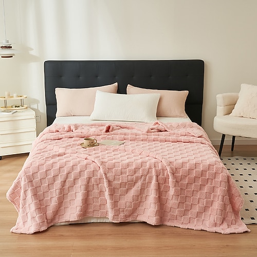 Klimaanlagendecke, leichter Waffelfleece-Überwurf für Sofa, Bett, Nickerchen im Büro oder Sommergebrauch, gemütliche kleine Nickerchendecke oder Schulterdecke Image