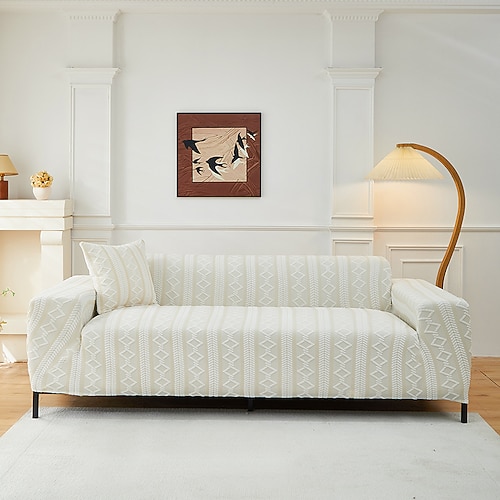 Elastischer Sofabezug aus Jacquard-Stoff, Stretch-Couchbezug, L-förmige Sofa-Schonbezug, Eckbezug für Wohnzimmer, 1/2/3/4-Sitzer Image