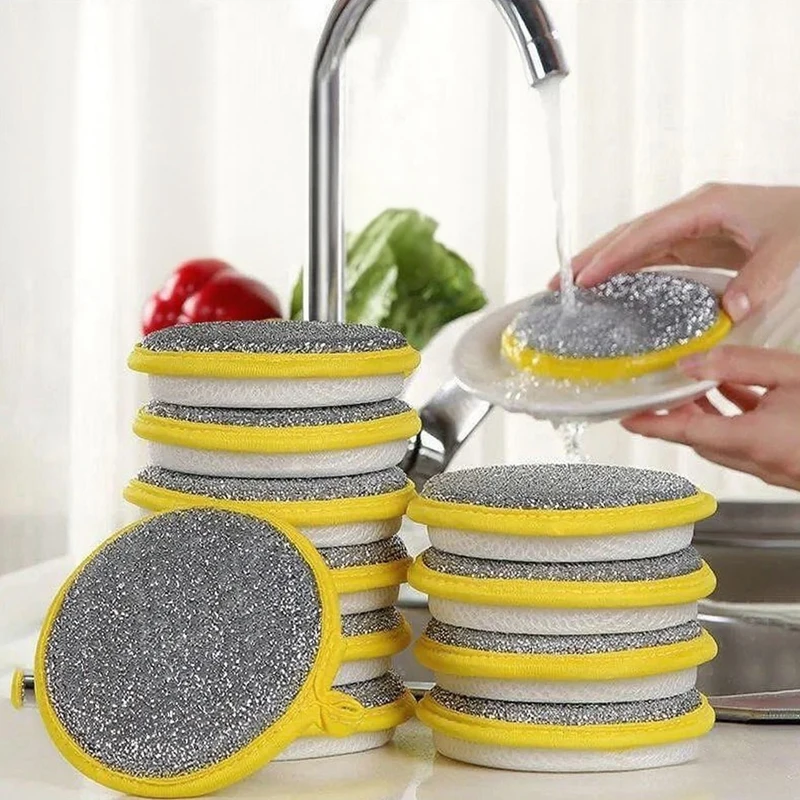 Spugna per lavare i piatti Spugne lavabili riutilizzabili Spugna magica a doppio lato per lavare i piatti Cose utili per gli strumenti puliti della cucina