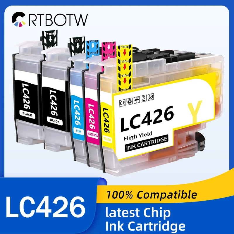 CRTBOTW LC426 LC426XL 426 XL Ink Cartridge For Brother Compatible MFC-J4335DW MFC-J4340DW MFC-J4535DW MFC-J4540DW Printer