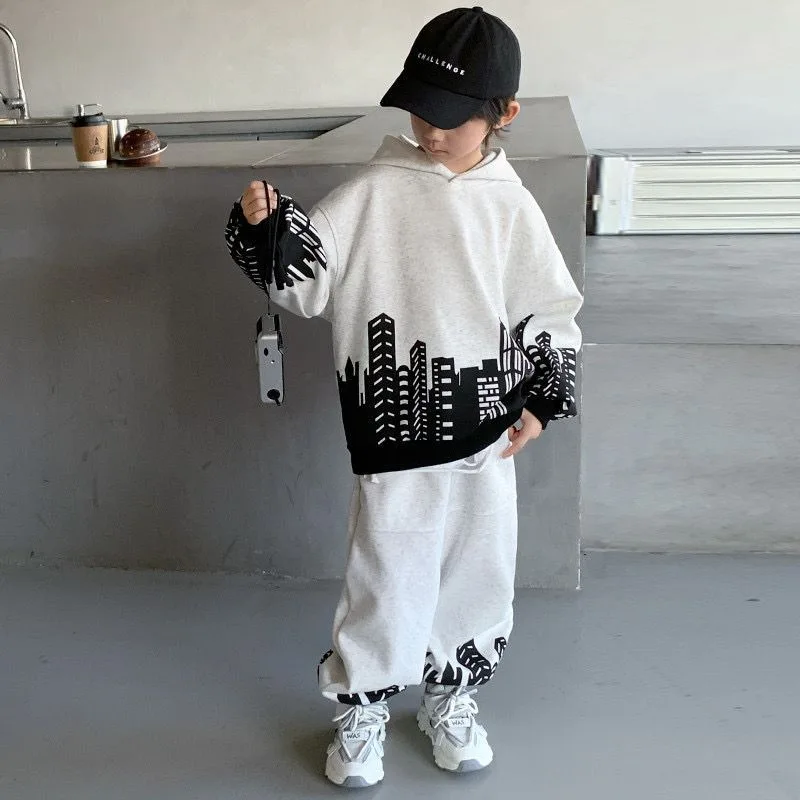 Felpe con cappuccio Set Autunno Inverno Vestito per Ragazzo Abbigliamento per bambini Set per bambini Abbigliamento per bambini Ragazzi da 8 12 anni 10 anni Ragazzo