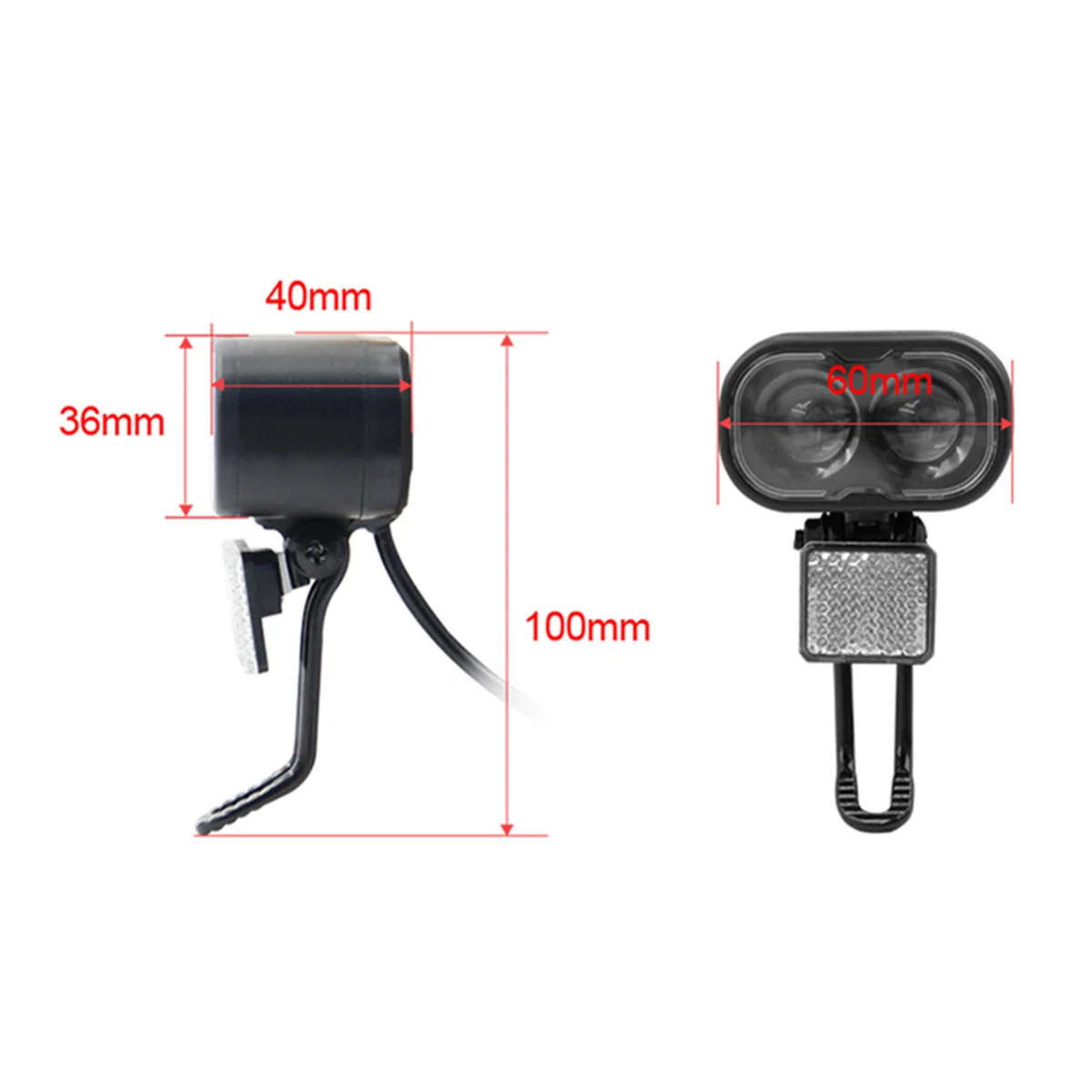 NN89R Fahrrad Lithium-Batterie Scheinwerfer 12-48V 2Pins Wasserdichte Stecker Vordere Lampe Mountain Road Bike Radfahren Zubehör Image