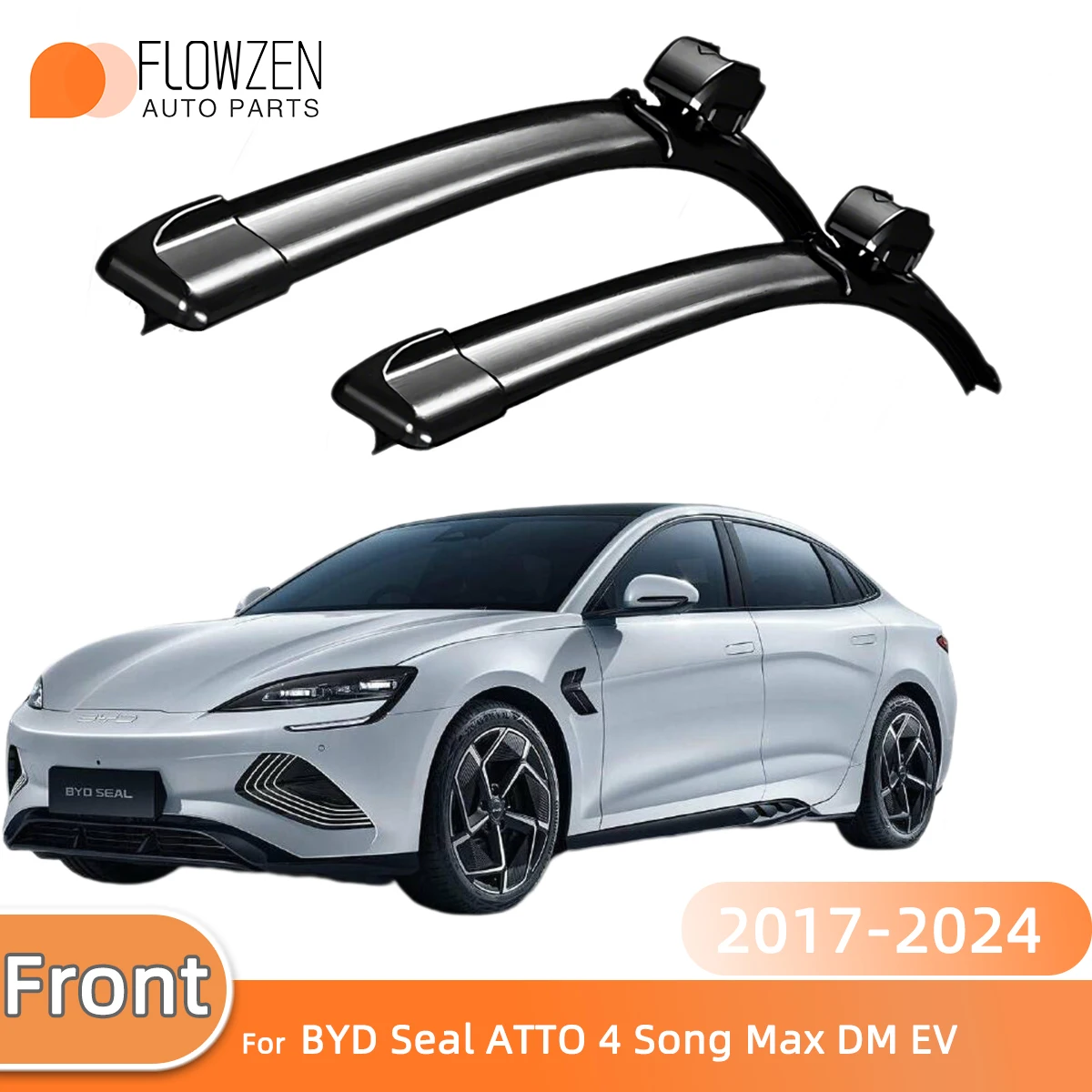 2/4PCS Auto Wischer Klingen für BYD Dichtung ATTO 4 Song Max DM EV 2017-2024 Front wischer Klingen Windschutzscheibe Windschutz Fenster Pinsel Image