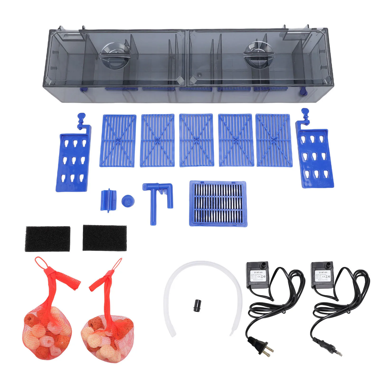 Hängen Sie den Aquariumfilter an. Progressive Filterung. Hängender Wasserfall-Sauerstoffreicherungsfilter für 130 l Aquarien Image