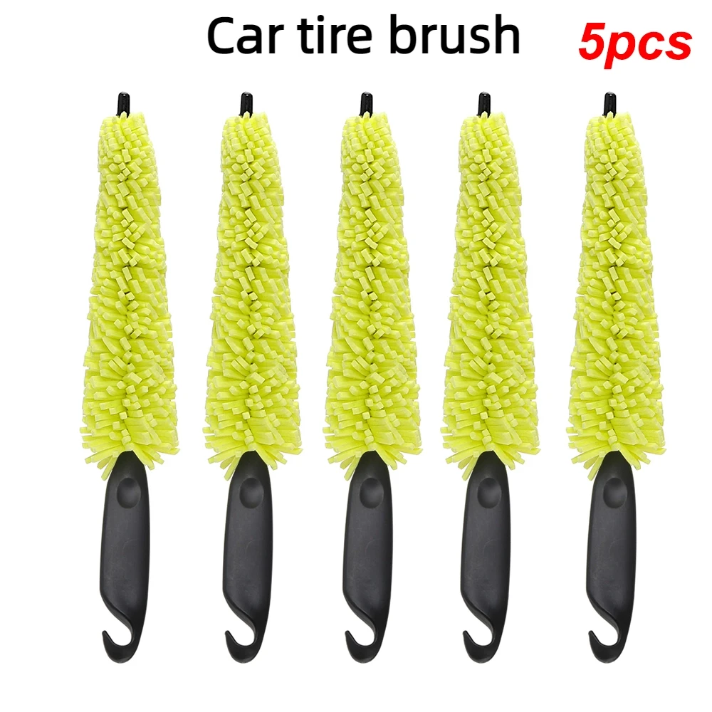 Kunststoff Griff Werkzeuge Auto Waschen Schwämme Felgen Reifen Waschen Pinsel Auto Peeling Pinsel Auto Rad Pinsel Fahrzeug Reinigung Pinsel Image