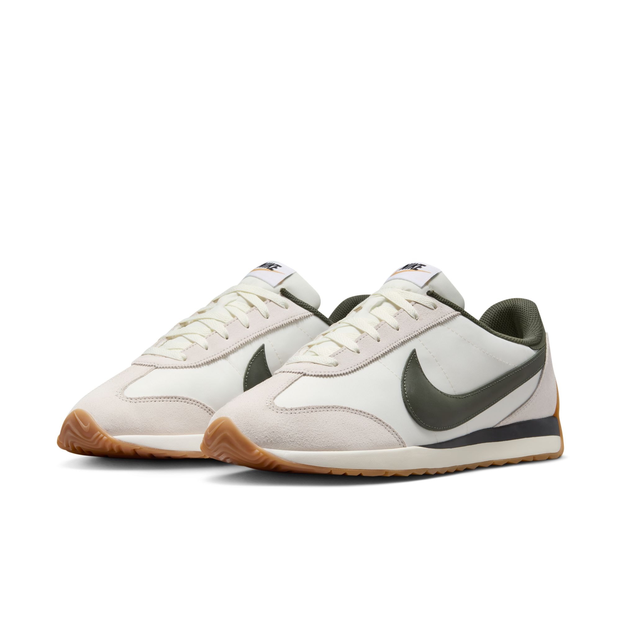 Sneaker NIKE SPORTSWEAR "NIKE PACIFIC", Damen, Gr. 42,5, light bone, cargo khaki, sail, schwarz, Leder, Textil, Schuhe Sneaker