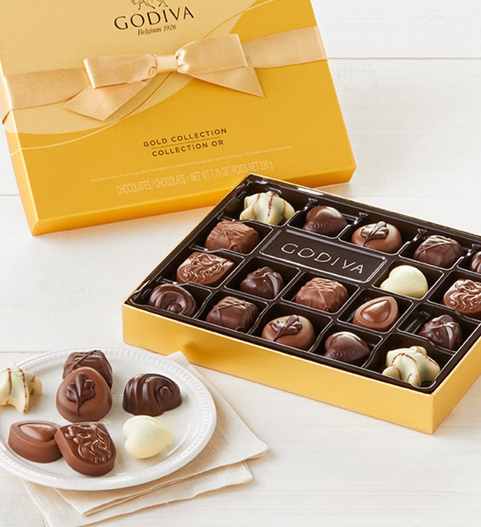 Godiva® Gold Ballotin Chocolates Box - 19 Piece, Cho Colate, Gifts by Simply Chocolate