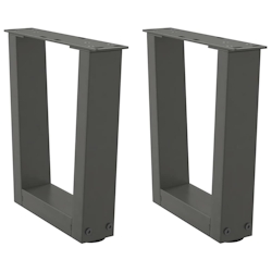 vidaXL Couchtischbeine V-Form 2 Stück Anthrazit 30x(30-31,3) cm Stahl Image
