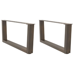 vidaXL Couchtischbeine V-Form 2 Stück Naturstahl 70x(30-31,3) cm Stahl Image
