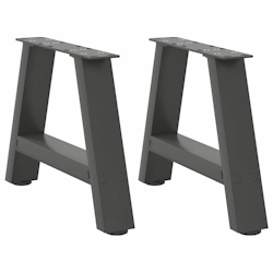 vidaXL Couchtischbeine A-Form 2 Stk. Anthrazit 50x(30-31) cm Stahl Image
