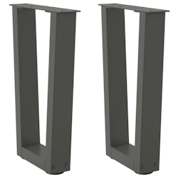 vidaXL Couchtischbeine V-Form 2 Stück Anthrazit 28x(42-43,3) cm Stahl Image