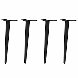 vidaXL Couchtischbeine Konische Form 4 Stk. Schwarz 42-43 cm Stahl Image
