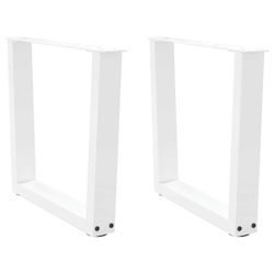 vidaXL Couchtischbeine V-Form 2 Stück Weiß 50x(42-43,3) cm Stahl Image