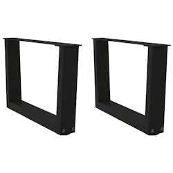 vidaXL Couchtischbeine V-Form 2 Stück Schwarz 50x(30-31,3) cm Stahl Image